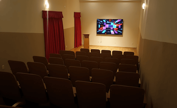 Teatro moderno da American Power para apresentações